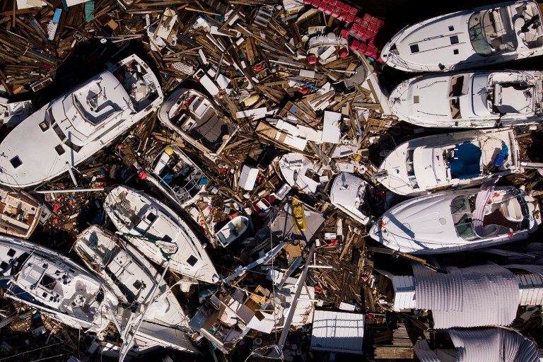 DAMAGED. Boats are seen in the aftermath of Hurricane Michael on October 11, 2018, in Panama City, Florida. Photo by Brendan Smialowski/AFP   