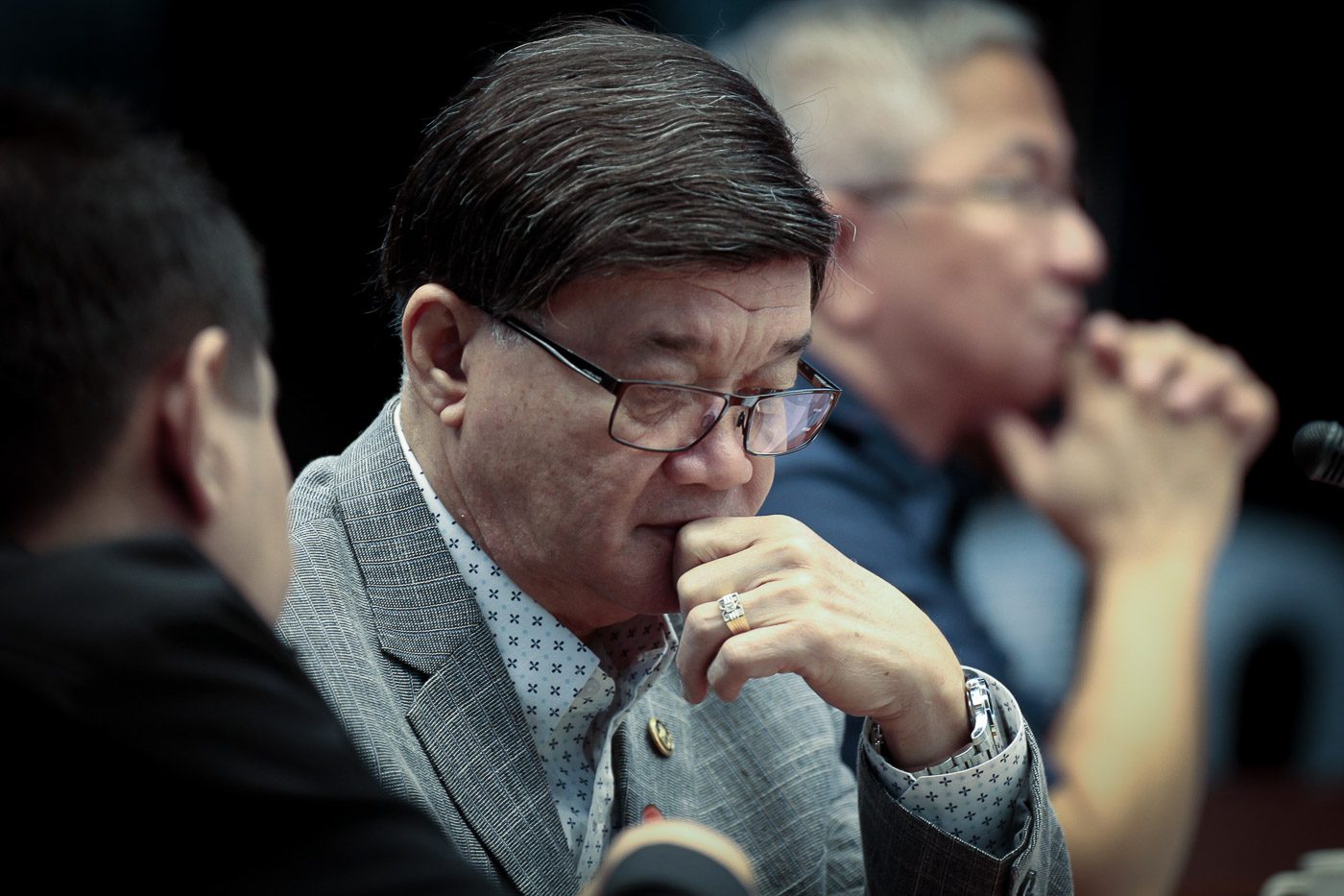 'SORRY.' Justice Secretary Vit Aguirre during the first hearing on the Jack Lam bribery case. Photo by Joseph Vidal/PRIB 