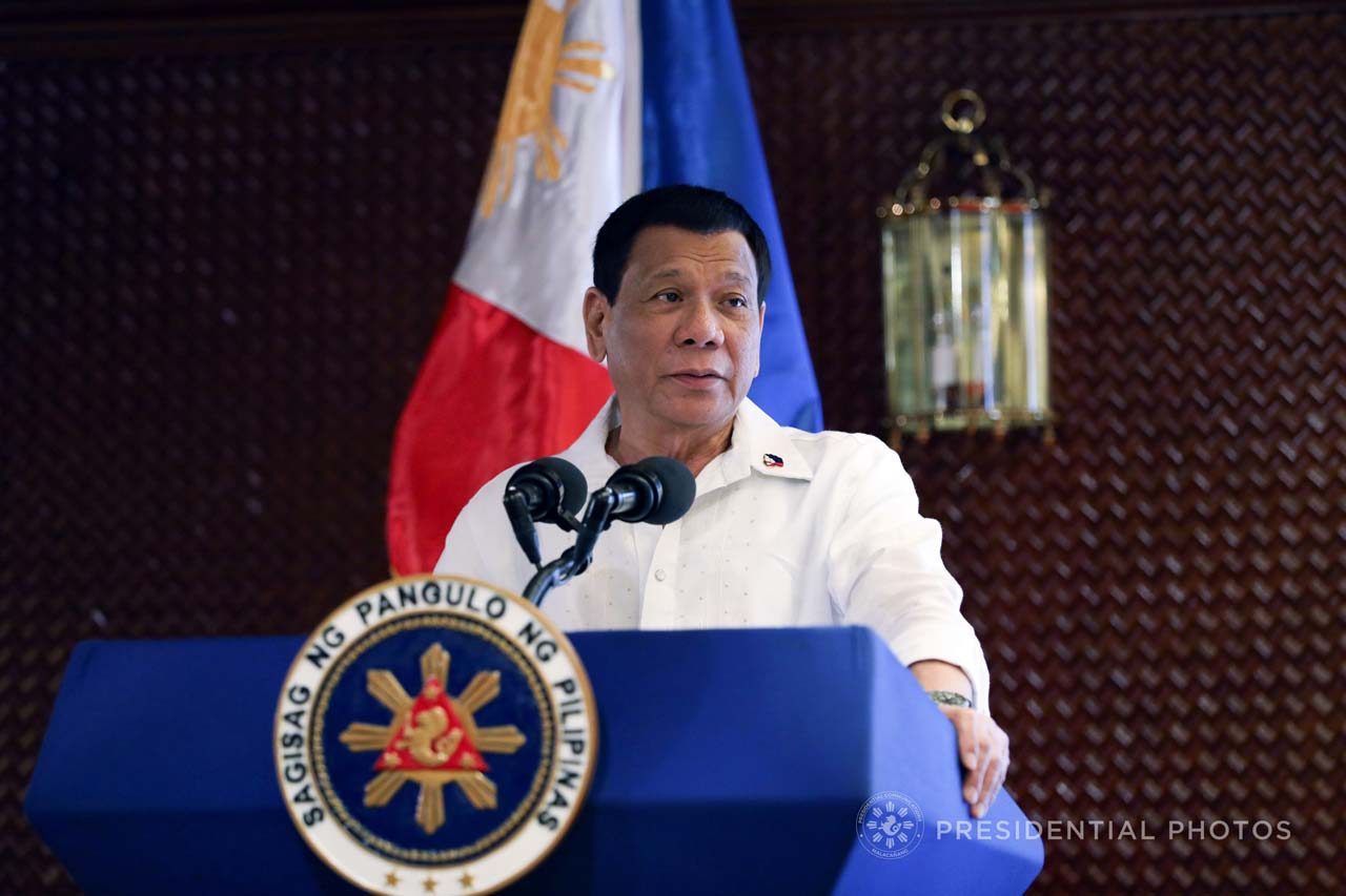 Duterte thanks Congress for extending martial law in Mindanao