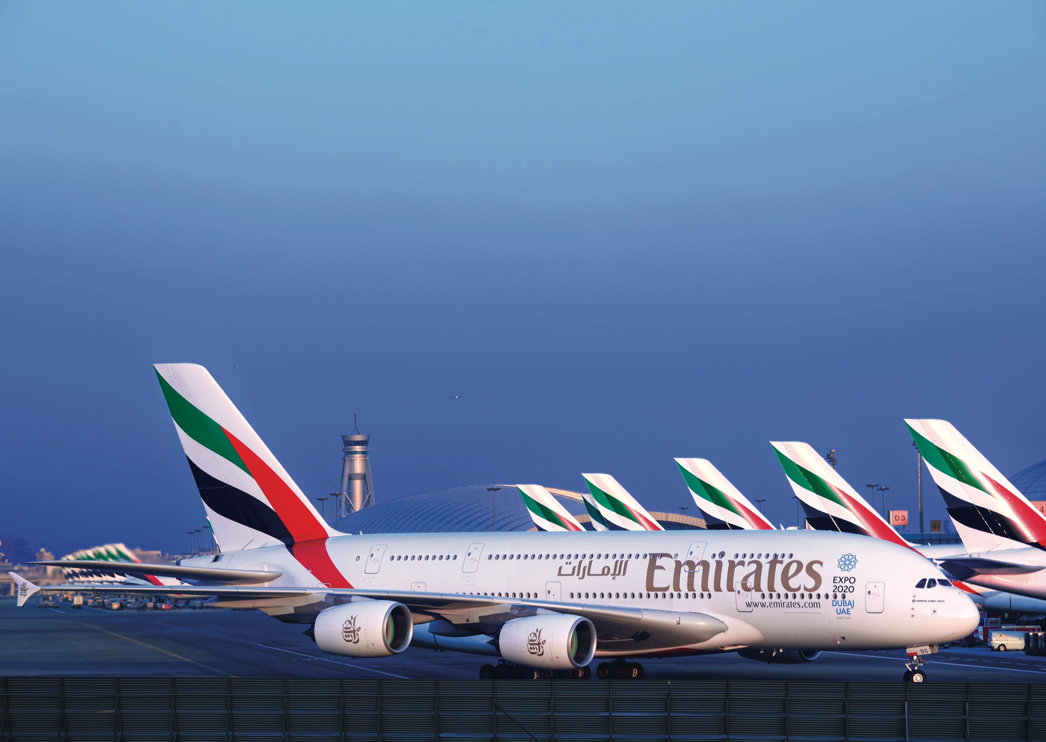 EMIRATES. The Emirates fleet. Photo from airline's website 