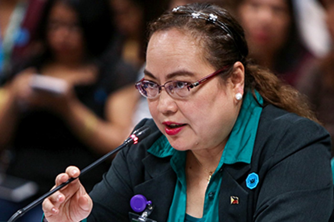 BYPASSED. Health Secretary Paulyn Ubial attends her confirmation hearing on May 17, 2017. The Commission on Appointments bypassed her. File photo by Lito Boras/Rappler   