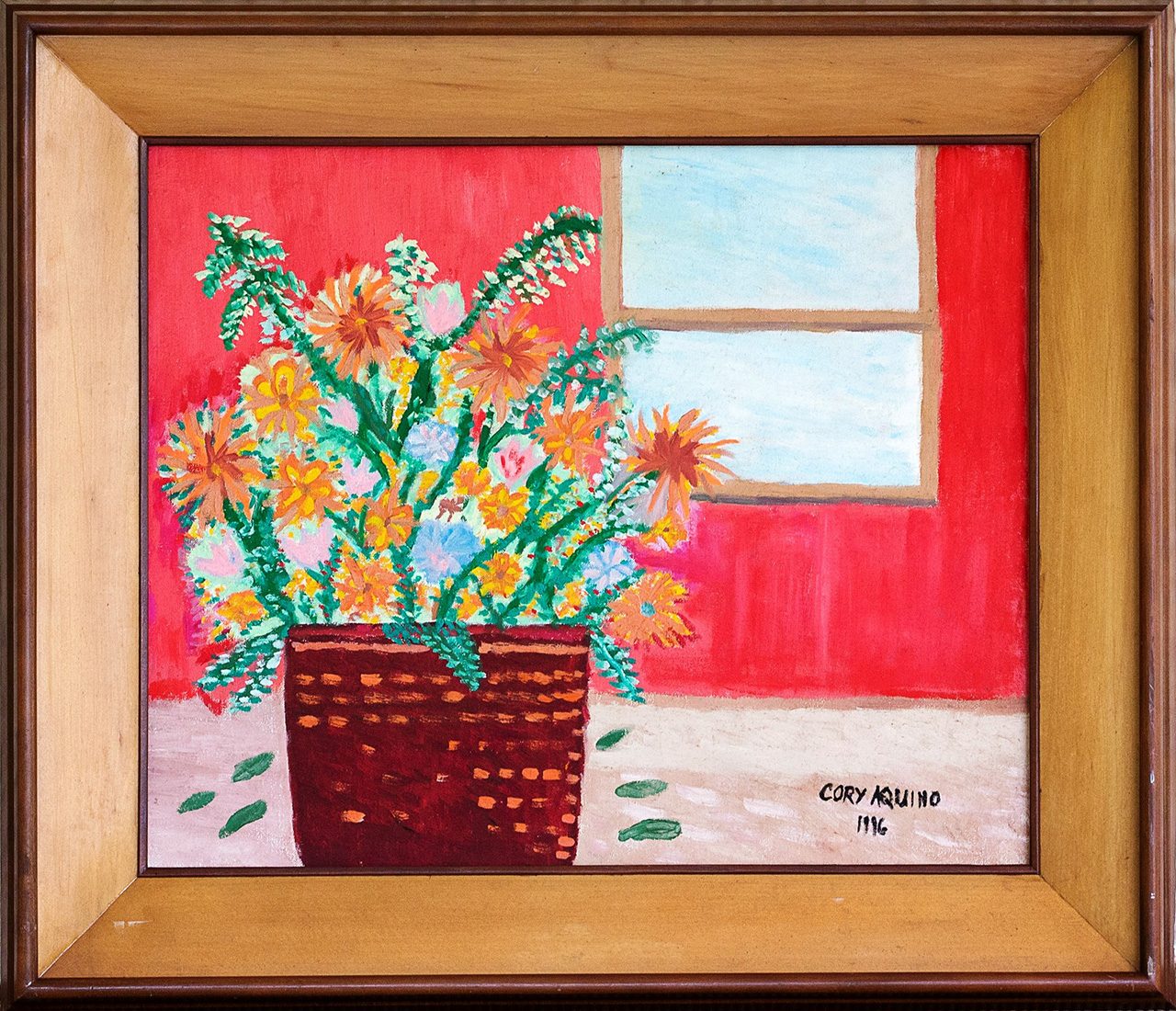 FIFTH PAINTING. Cory was known for her penchant for painting flowers and vibrant colors. Photo courtesy of Metrobank Foundation 