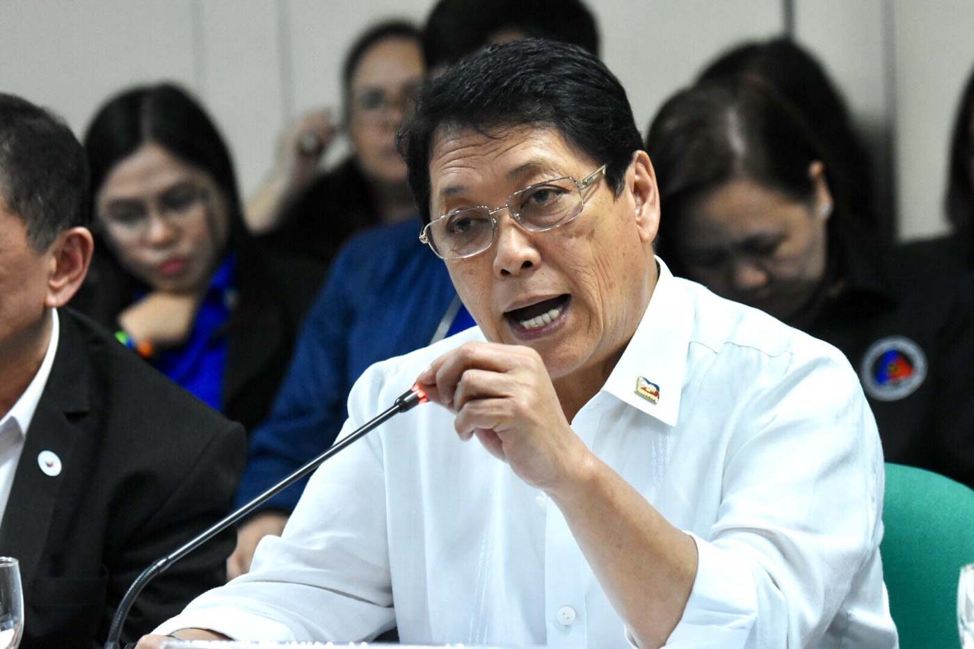 LABOR CHIEF. DOLE Secretary Silvestre Bello III at a Senate budget hearing on the proposed 2020 DOLE budget on September 17, 2019. File photo by Angie de Silva/Rappler 