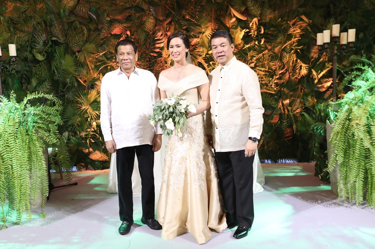LOOK: ‘Ninong’ Duterte in Koko Pimentel, Kathryna Yu wedding