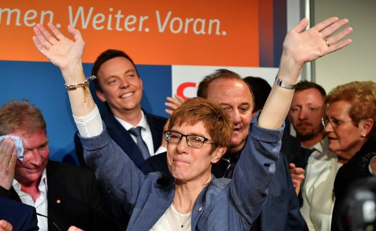 Merkel’s party easily beats center-left in German state poll
