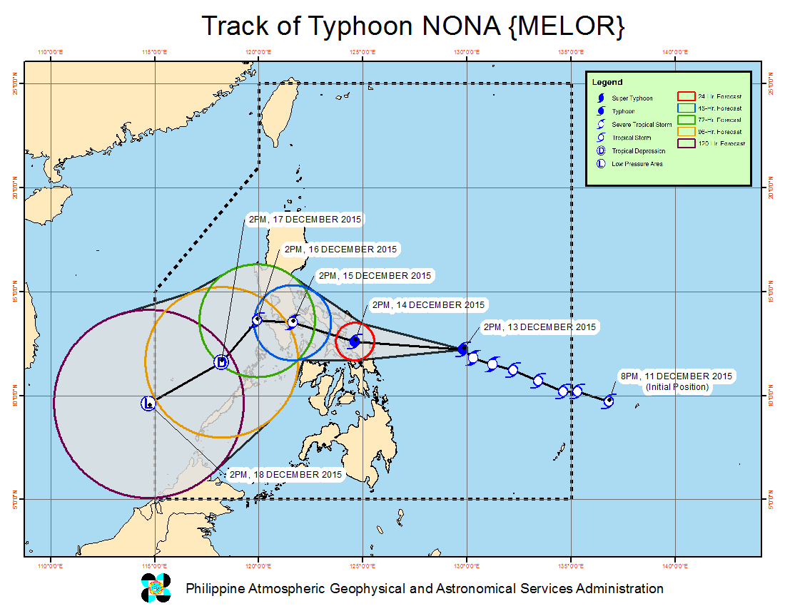 Nona now a typhoon; 7 areas under signal number 2