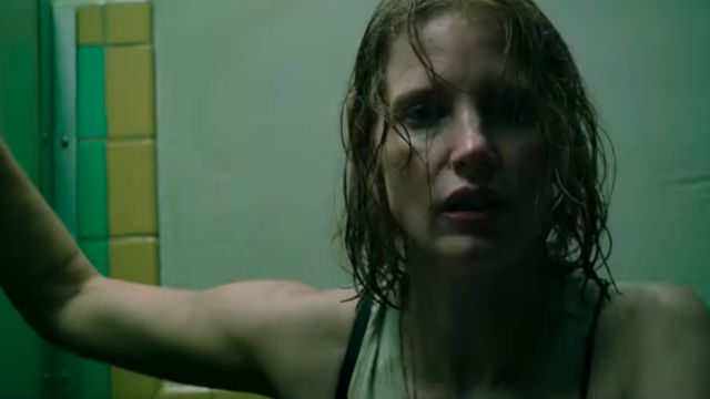 FEAR. Beverly (Jessica Chastain) tries to conquer her fear.  