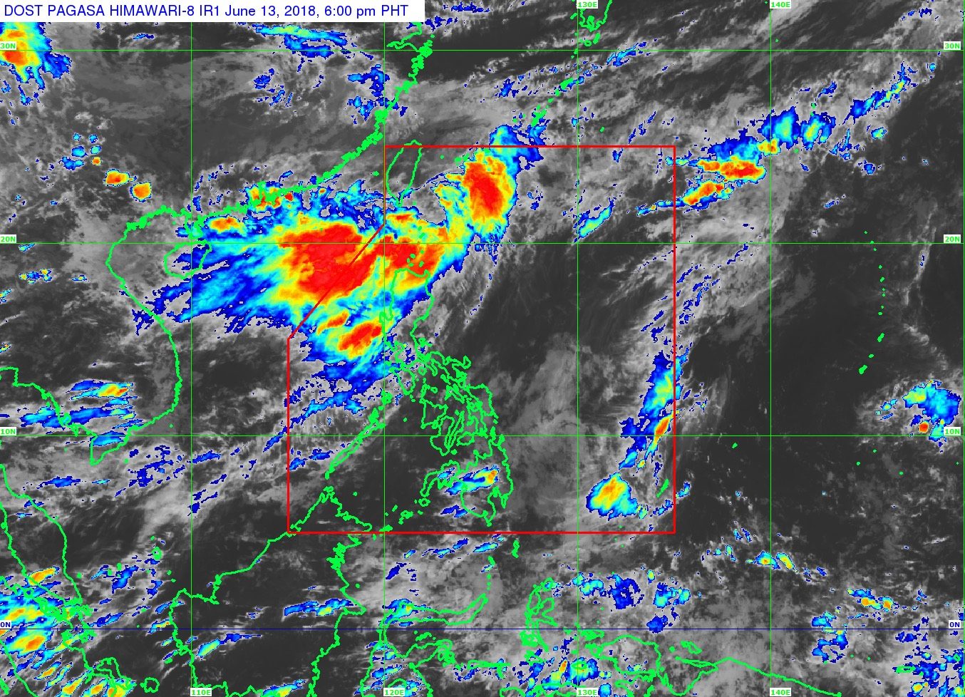 More rain in Luzon on June 14 as LPA enhances monsoon