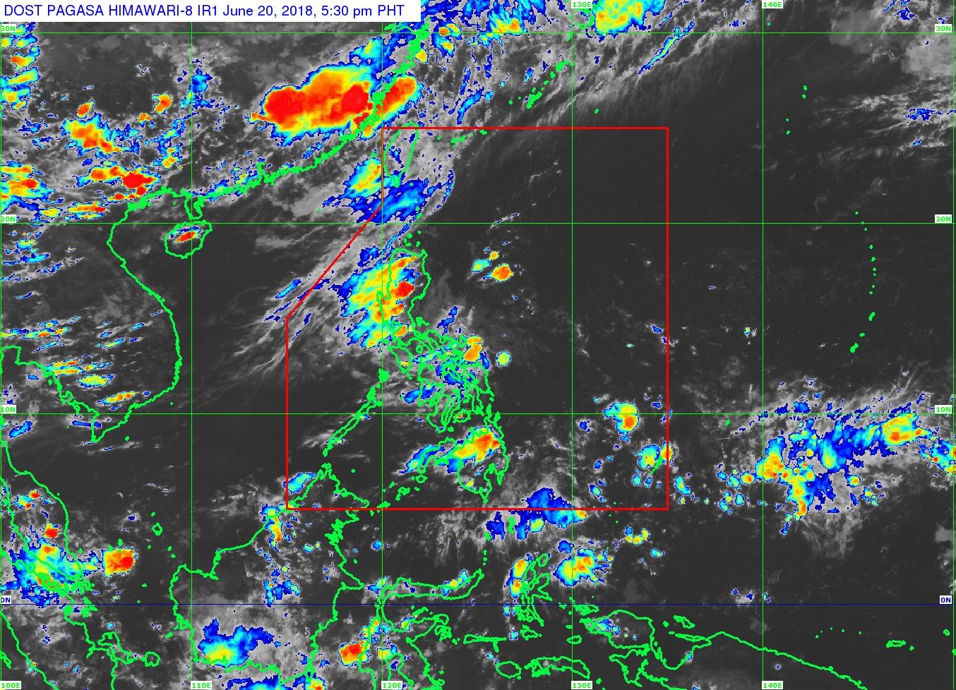 LPA bringing rain to Bicol, Eastern Visayas on June 21