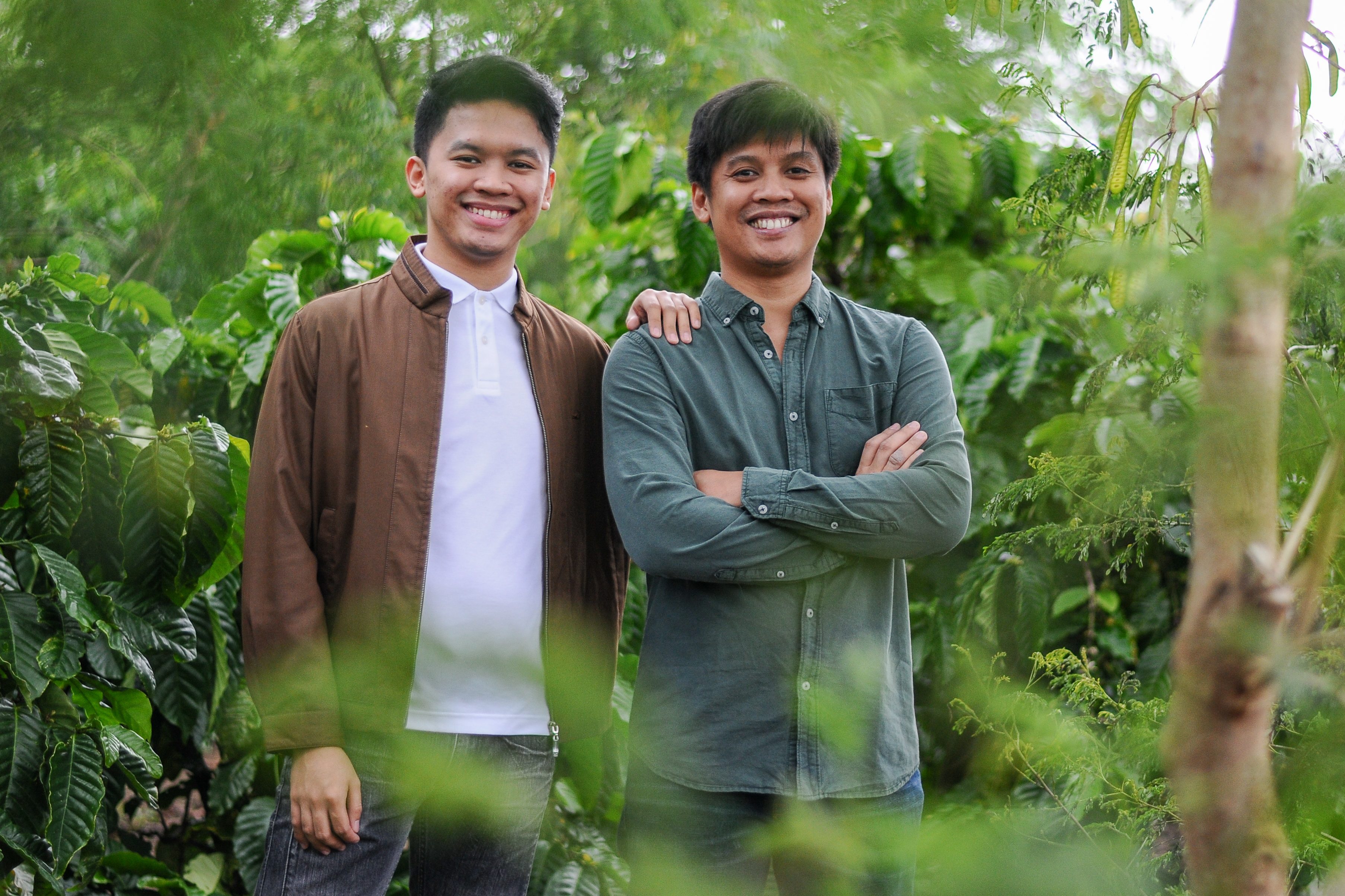 ALL IN THE FAMILY. Guiel Albiola (right) together with his younger brother Niño (left) comes from a family of coffee traders. Photos courtesy of Nescafé 
