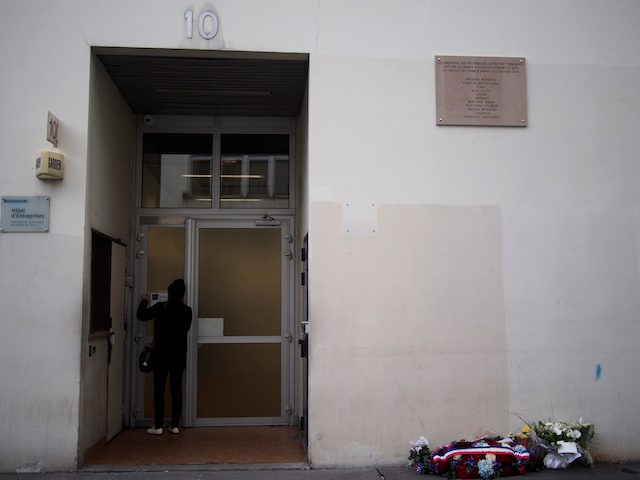 NOT HERE ANYMORE. A doorway leading to the former office of the satirical newspaper Charlie Hebdo in Paris, France, January 6, 2016. Photo by Michaela Cabrera 