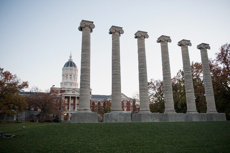 The Academic Hall on the campus of University of Missouri-Columbia is seen on November 10, 2015 in Columbia, Missouri. Michael B. Thomas/Getty Images/AFP 