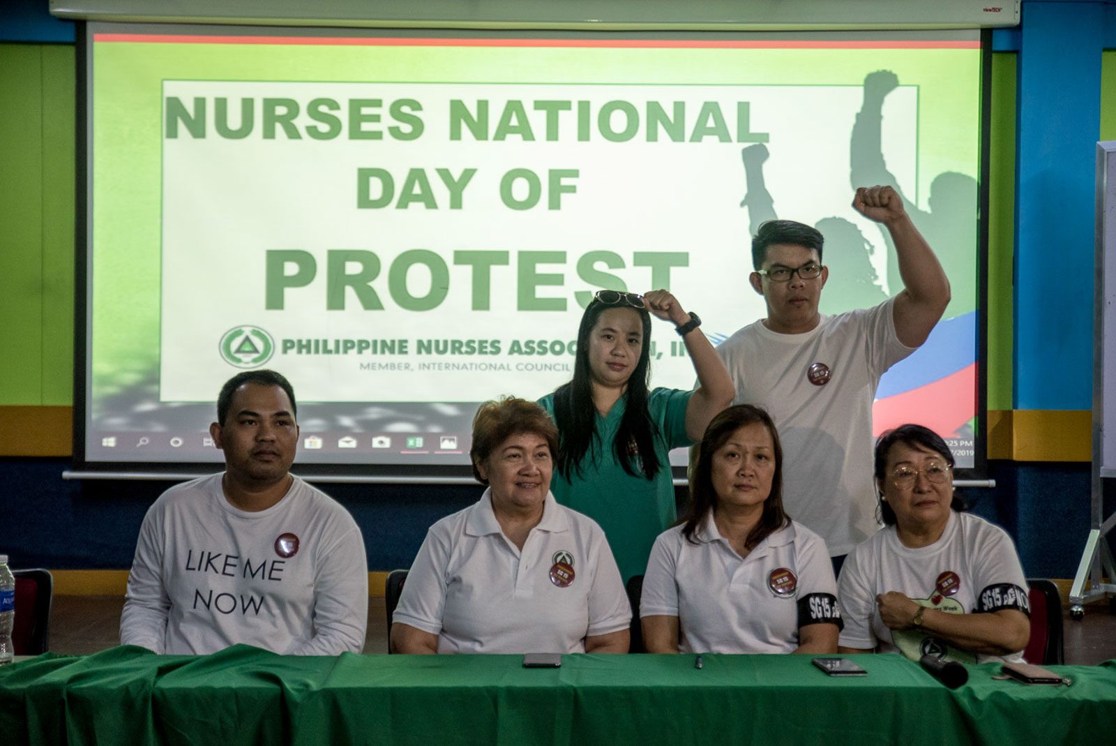LEADERS. Officers of the Philippine Nurses Association hold a press conference at the Carl Balita Review Center in Manila on November 8, 2019. 