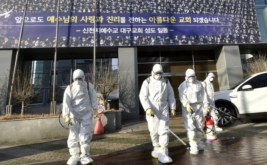 1st South Korea virus patient dies as number of infections doubles