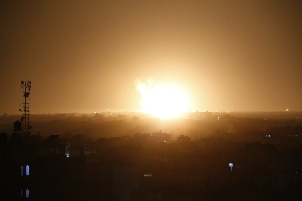 Israeli warplanes hit Gaza, Syria after Palestinian rocket barrage