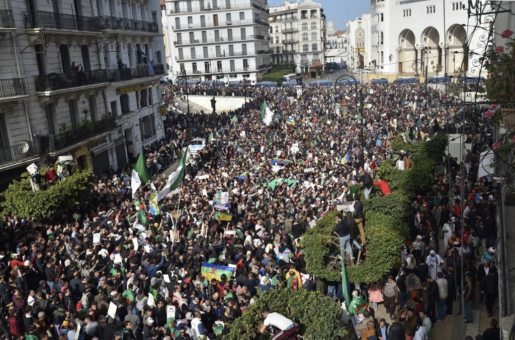 Algerians flood streets to mark protest movement’s first birthday