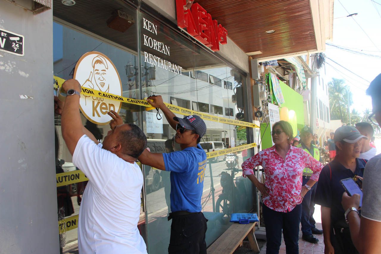 Government shuts down 10 establishments in Boracay