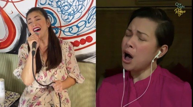 Regine and Lea Salonga during their duet. Screenshot from YouTube/ABS-CBN Entertainment 