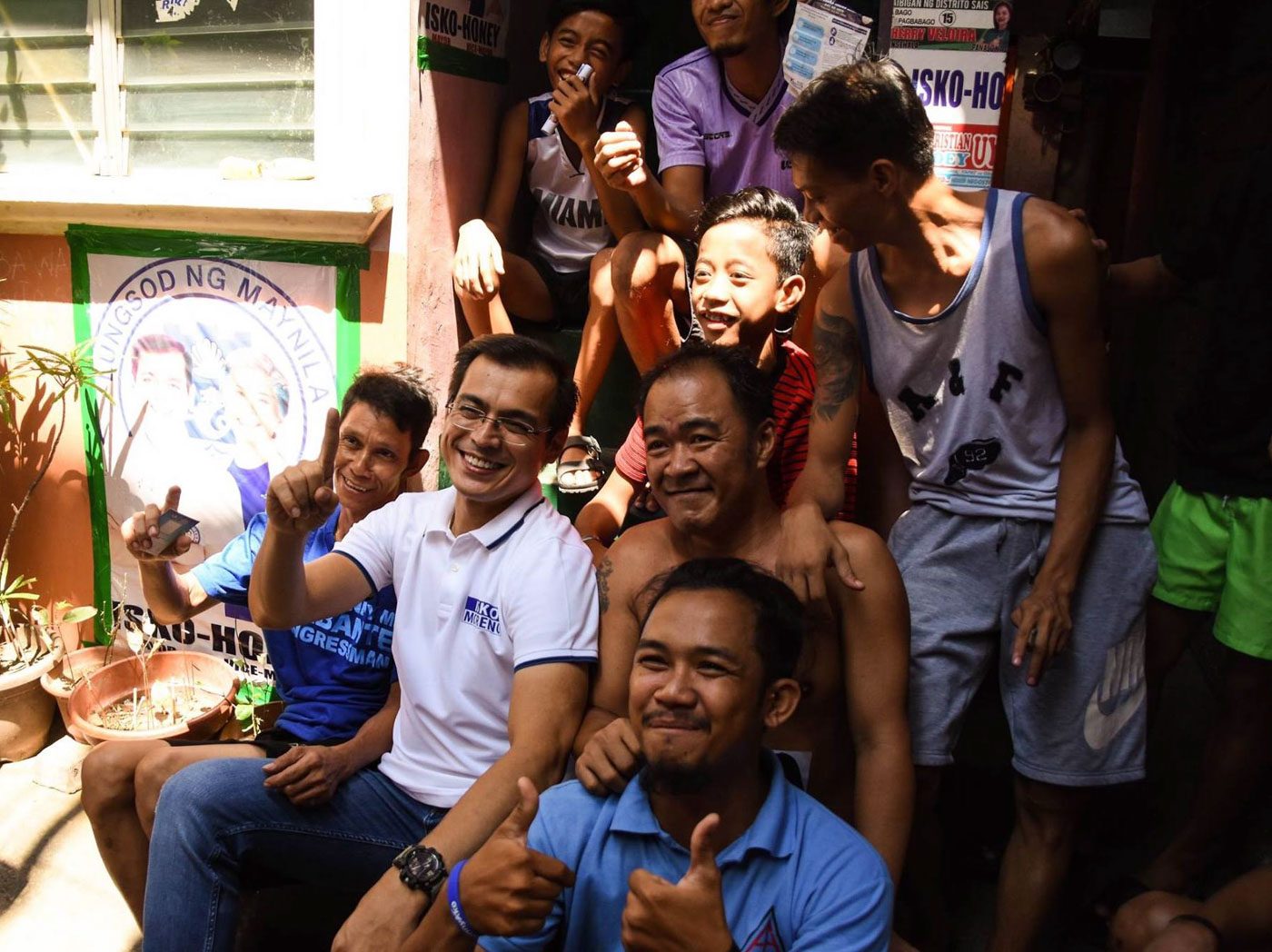 SELFIES FOR ALL. Moreno is known for granting everyone a photo at the campaign trail. Photo by James Ambag  