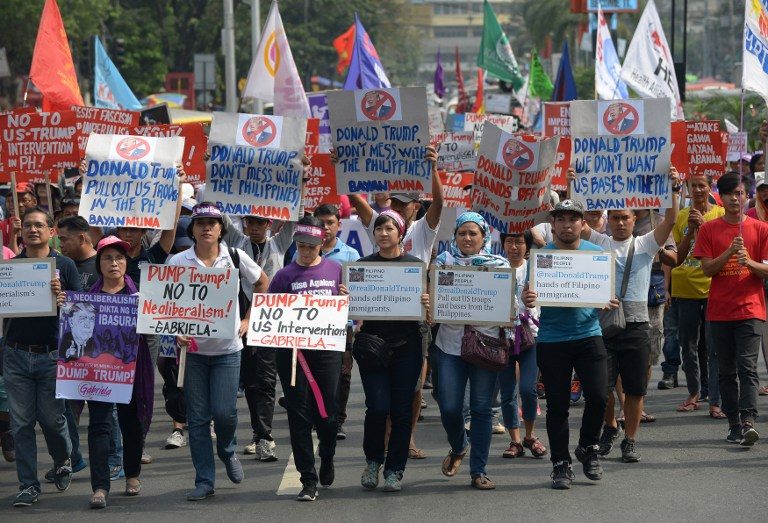 ‘Dump Trump,’ say Philippine protesters