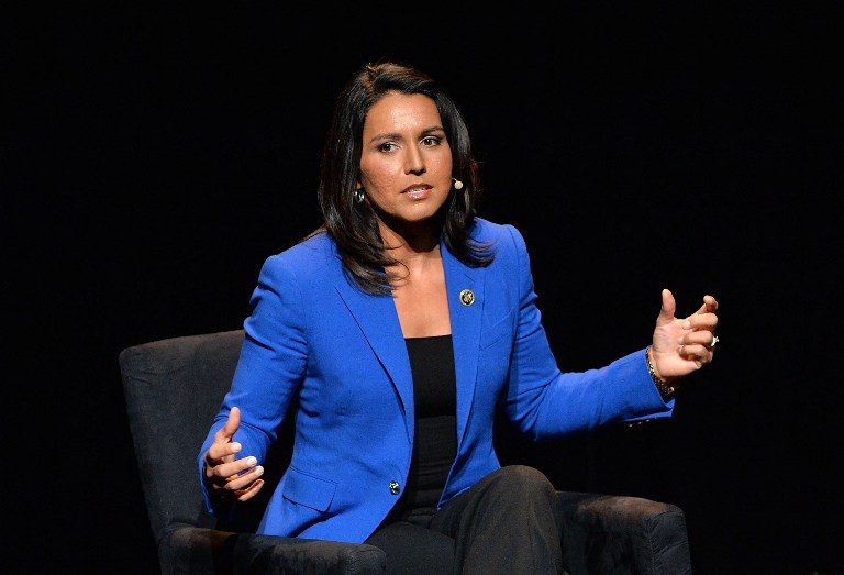 In this file photo, U.S. Representative, HI-02 Tulsi Gabbard attends the 2016 'Tina Brown Live Media's American Justice Summit' on January 29, 2016 in New York City. Slaven Vlasic/Getty Images/AFP 