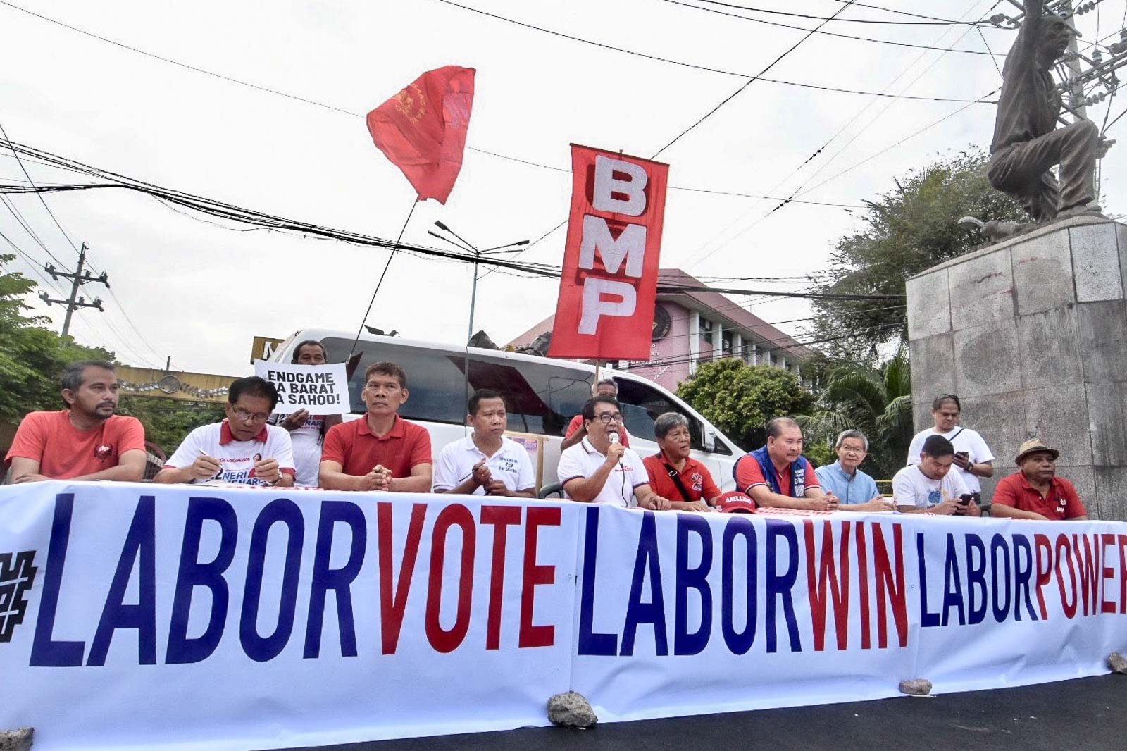 LABOR VOTE? Labor Win candidates appeal for a 'labor vote' for the midterm elections during their press conference in Manila on Labor Day, May 1, 2019. Photo by Angie de Silva/Rappler 