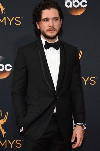 'Game of Thrones' Kit Harington arrives for the 68th Emmy Awards on September 18, 2016 at the Microsoft Theatre in Los Angeles. Photo by  Robyn Beck /AFP 