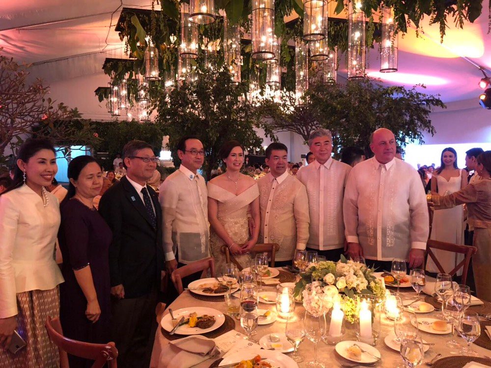 FOREIGN GUESTS. United States Ambassador to the Philippines Sung Kim (2nd from right) is among the guests at the wedding. Sourced photo 