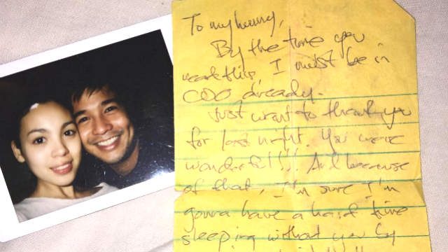 Claudine Barretto posts letter from ex-boyfriend Rico Yan