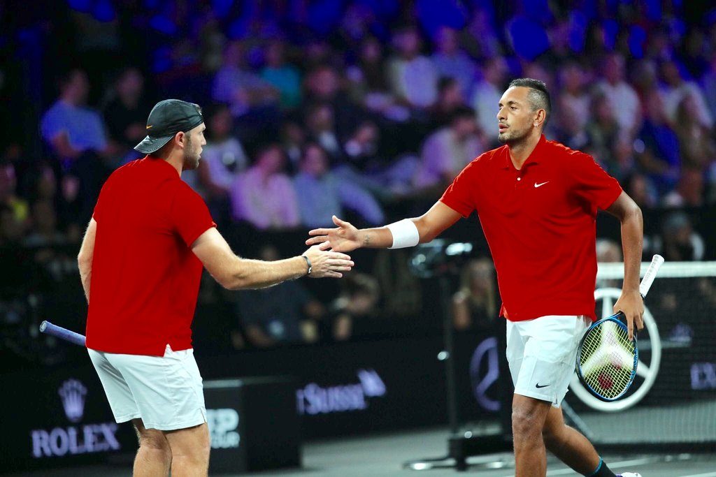 Sock, Kyrgios keep World in touch at Laver Cup