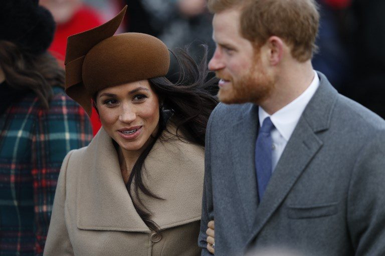 'UNPROTECTED.' In this file photo, Meghan Markle, Duchess of Sussex, and Britain's Prince Harry, Duke of Sussex attend the Royal Family's traditional Christmas Day church service at St Mary Magdalene Church in Sandringham, Norfolk, eastern England, on December 25, 2017. File photo by Adrian Dennis/AFP  