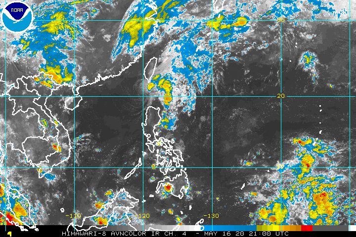Tropical Depression Ambo barely moving over Luzon Strait