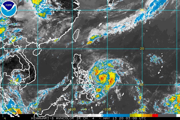 Tropical Storm Ambo bringing rain to Eastern Visayas