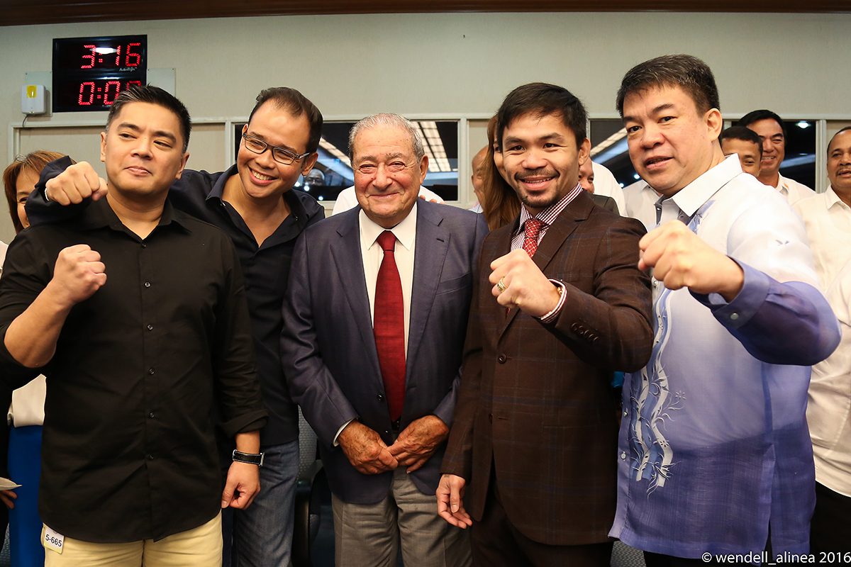 Arum: Pacquiao will juggle boxing, Senate duties for Vargas fight