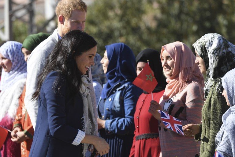 Harry and Meghan meet Moroccan girls during official tour
