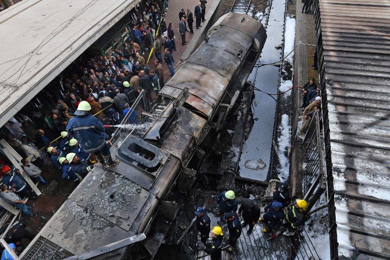 Fiery crash at Cairo train station kills 20