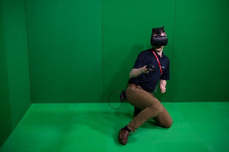 VR. A visitor uses a VR device during the Mobile World Congress on the third day of the MWC in Barcelona, on March 1, 2017.
Photo by Josep Lago/AFP 