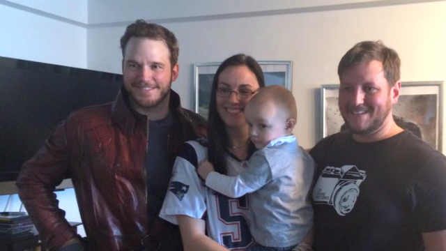 Chris Pratt, Chris Evans visit sick kids after Super Bowl Twitter bet