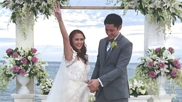 BALESIN. Cesca Litton and Tyke Kalaw are married on the island on February 14. Screengrab from Instagram/checklit  
