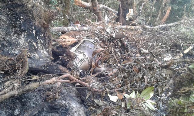 PLANE DOWN. The plane debris was found burnt, along with the bodies of passengers. Photo by Rappler  