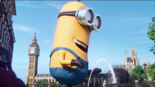 Giant inflatable minion stops traffic in Ireland