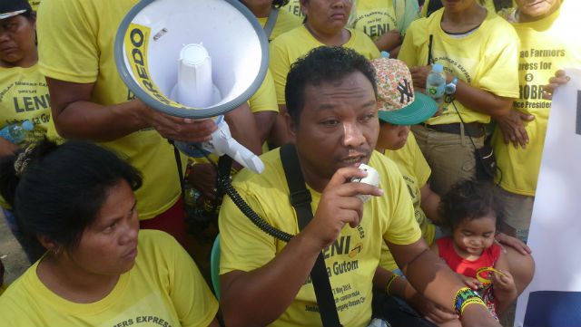 KIDAPAWAN OUTRAGE. Noland Peñas, spokesperson of the Sumilao farmers, says he's angry about the violent dispersal of protesting farmers in Kidapawan City   