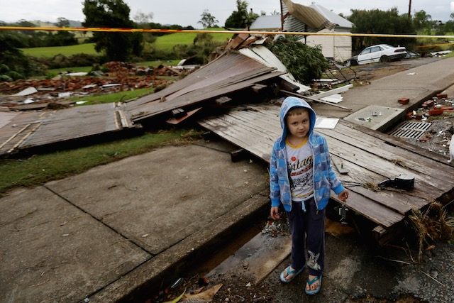 Clear-up in Australia after destructive storms