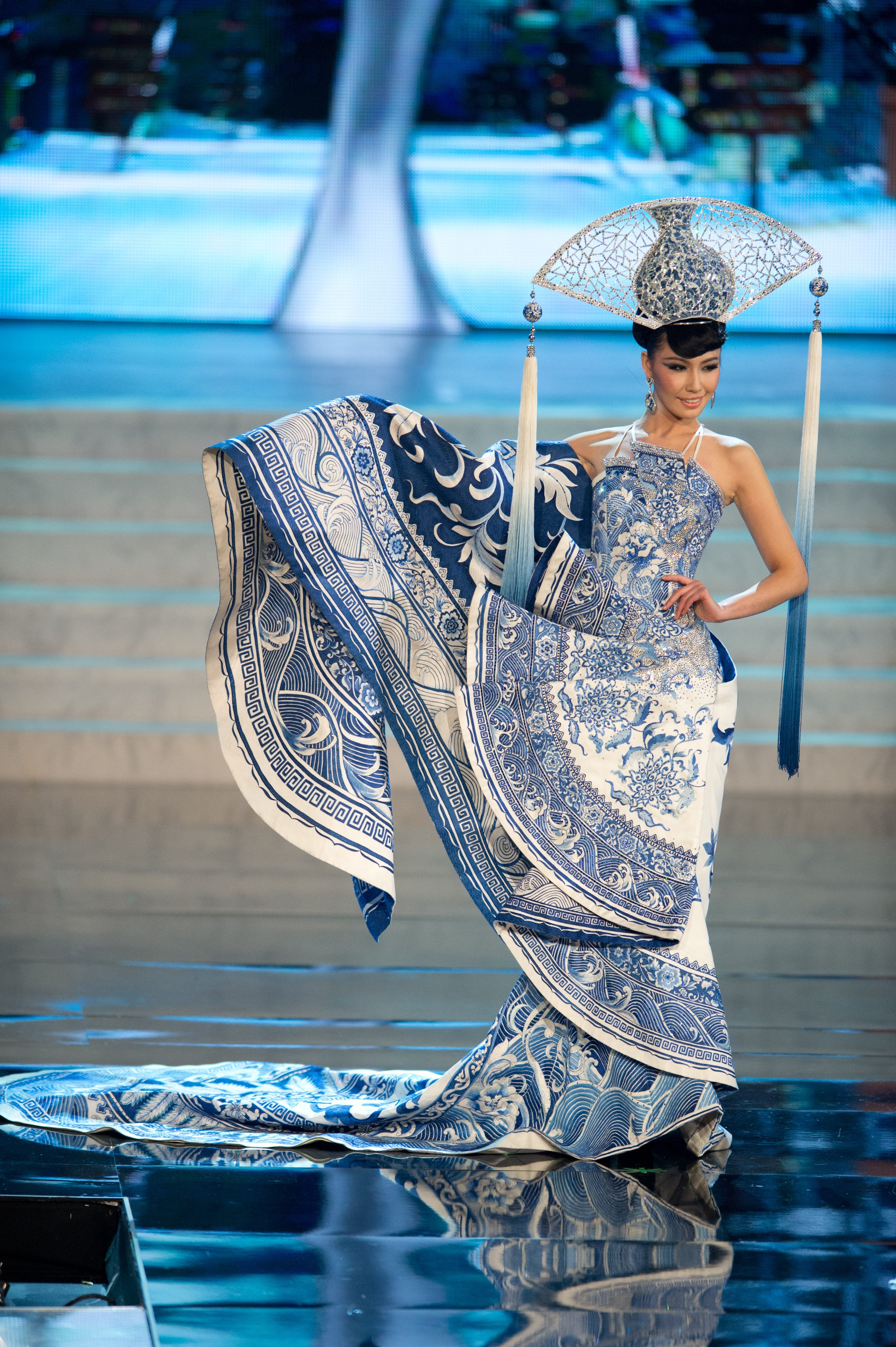 Miss China 2012, Ji Dan Xu, performs onstage at the 2012 Miss Universe National Costume Show on Friday, December 14th at PH Live in Las Vegas, Nevada.  Photo from HO/Miss Universe Organization 