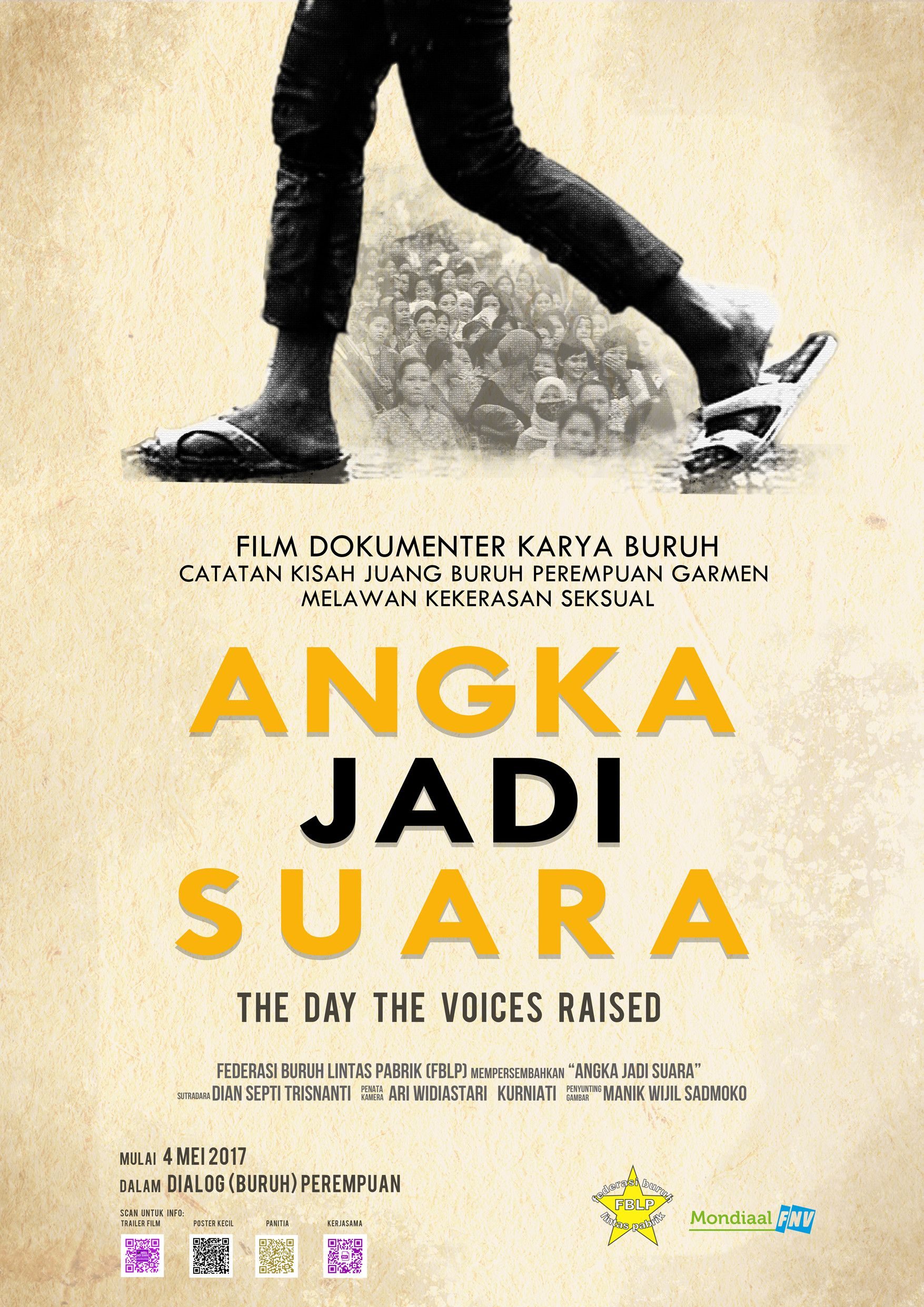 FILM DOKUMENTER. Poster film dokumenter berjudul "Angka Jadi Suara". Foto oleh FBLP  