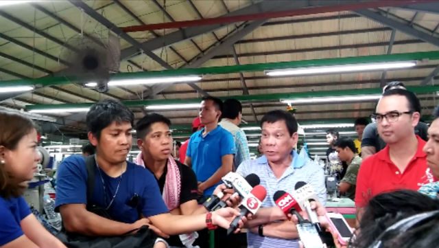 Duterte to Cebu workers: Wage increase not the solution