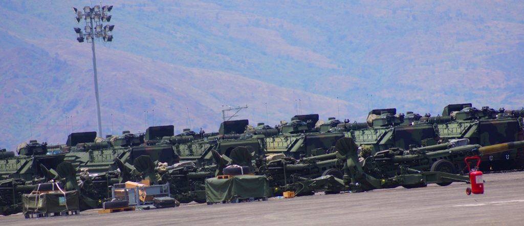 JOINT DRILLS. US military vehicles pictured in Subic, March 28, 2016. Photo by Randy Datu/Rappler  