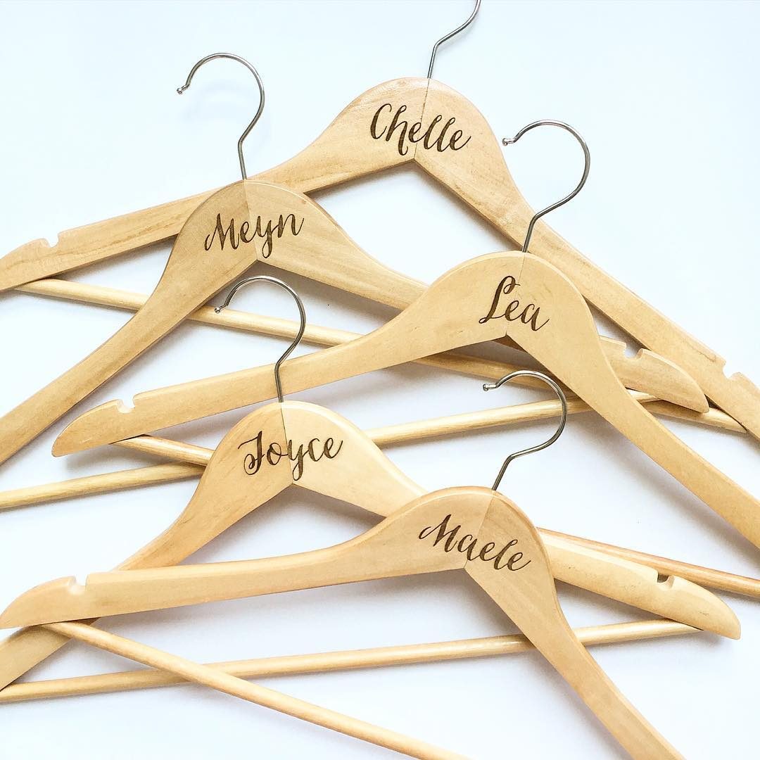 Personalized wooden hanger (P190 per piece for 1 to 4 pieces), Instagram.com/thoughtfulsupplyco 