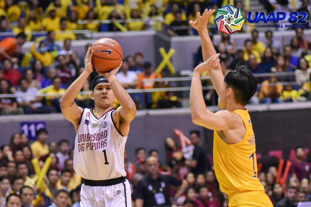 WASTED EFFORT. Even with Juan Gomez de Liaño dropping a season-high 20 points, the UP Maroons still can't get over the UST hump. Photo release 