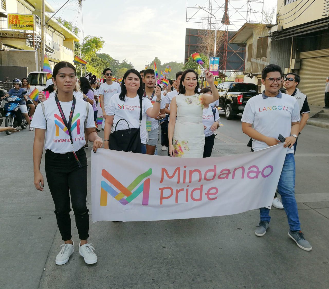 MINDANAO PRIDE. The march for LGBT held in Cagayan de Oro City Sunday, December 9, was joined by thousands, including Senator Risa Hontiveros. Photo by Angelo Lorenzo/Rappler 